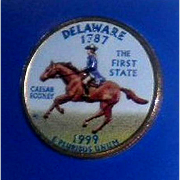DELAWARE COLORIZED QUARTER & FIRST DAY COVER BY POSTAL COMMEMORATIVE SOCIETY - Picture 3 of 3